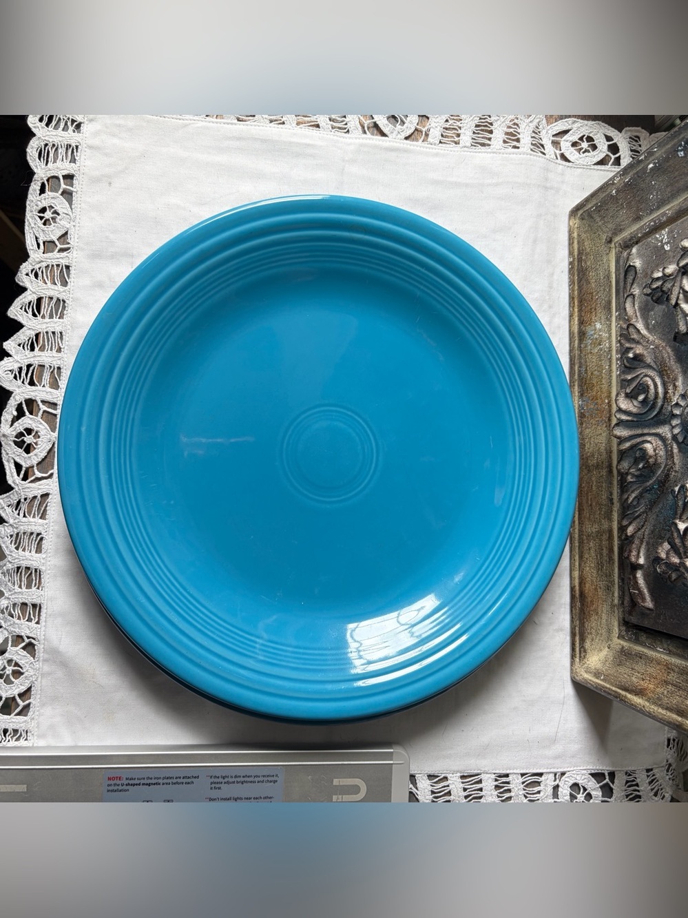 Fiesta peacock blue 10.5 “ dinner plate